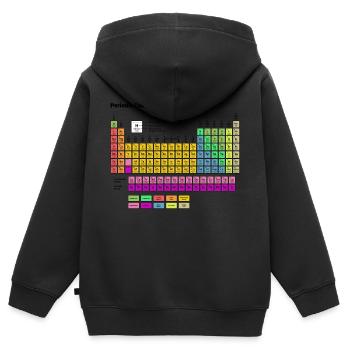 Periodensystem der Elemente - Kinder Premium Organic Zip Hoodie - Schwarz - Hinten - AI Model Kid Male (0cm)