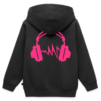 Equalizer Audio-Musik-Kopfhörer DJ zik20 - Kinder Premium Organic Zip Hoodie - Schwarz - Hinten - AI Model Kid Male (0cm)