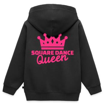 Square dance - Kinder Premium Organic Zip Hoodie - Schwarz - Hinten - AI Model Kid Male (0cm)