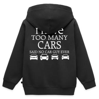 Voiture voiture - Sweat Premium à capuche zippé enfant bio - noir - Dos - AI Model Kid Male (0cm)