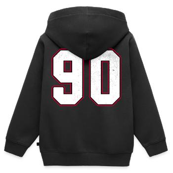 Nummer neunzig - 90 Classic Vintage Sport - Kinder Premium Organic Zip Hoodie - Schwarz - Hinten - AI Model Kid Male (0cm)