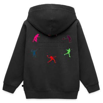 SOMETIMES YOU LOSE, BUT YOU ALWAYS LEARN - Sweat Premium à capuche zippé enfant bio - noir - Dos - AI Model Kid Male (0cm)
