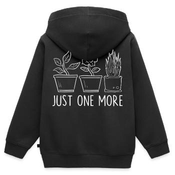 Nur noch eine Pflanze - Kinder Premium Organic Zip Hoodie - Schwarz - Hinten - AI Model Kid Male (0cm)