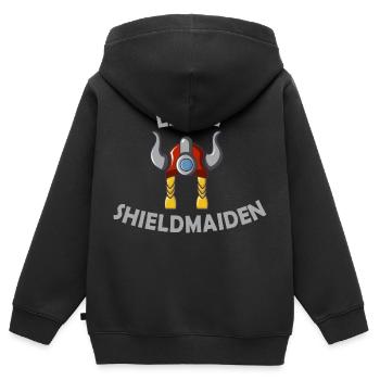 Kleine Schildmaid - Kids Premium Organic Zip-up Hoodie - black - Back - AI Model Kid Male (0cm)