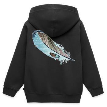 Feder - Kinder Premium Organic Zip Hoodie - Schwarz - Hinten - AI Model Kid Male (0cm)