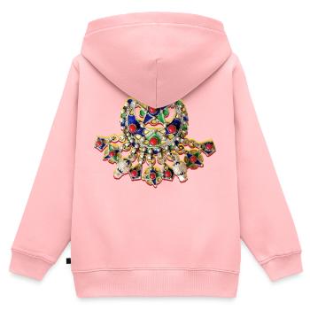 Kabyle afzim Schmuck - Kinder Premium Organic Zip Hoodie - Rosa - Hinten - AI Model Kid Female (0cm)