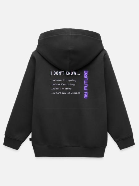 Future - Kinder Premium Organic Zip Hoodie - Schwarz