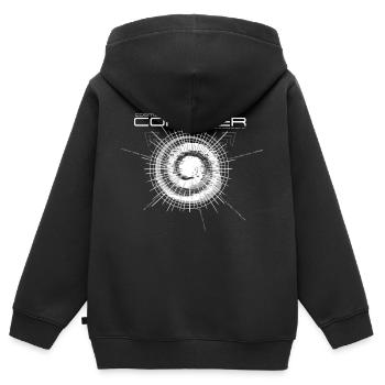 COSMIC COASTER - Kids Premium Organic Zip-up Hoodie - black - Back - AI Model Kid Male (0cm)