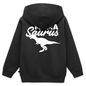 Dinosaurs 1 - Kinder Premium Organic Zip Hoodie - Schwarz - Hinten - AI Model Kid Male (0cm)