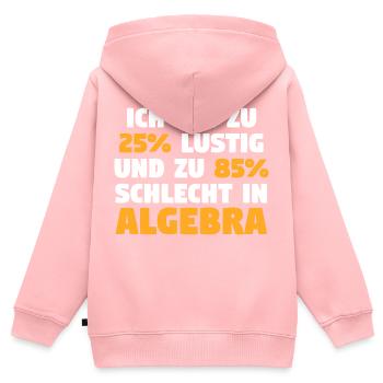 Mathematik Mathe Rechnen Algebra - Kinder Premium Organic Zip Hoodie - Rosa - Hinten - AI Model Kid Female (0cm)