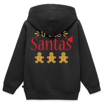 J’ai mangé du pain d’épices du Père Noël - Sweat Premium à capuche zippé enfant bio - noir - Dos - AI Model Kid Male (0cm)