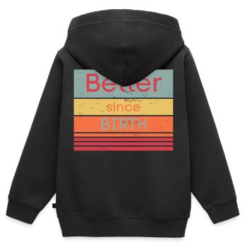 Just better - Kinder Premium Organic Zip Hoodie - Schwarz - Hinten - AI Model Kid Male (0cm)