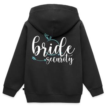 Bachelorette Party | Bride Security - Kids Premium Organic Zip-up Hoodie - black - Back - AI Model Kid Male (0cm)