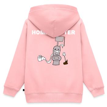 Home Shitter WC Toilet 00 - Kids Premium Organic Zip-up Hoodie - rose - Back - AI Model Kid Female (0cm)