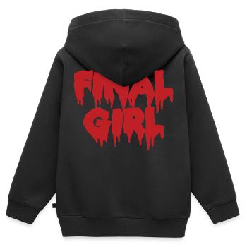 FINAL Girl Horror Film Geschenkidee - Kinder Premium Organic Zip Hoodie - Schwarz - Hinten - AI Model Kid Male (0cm)