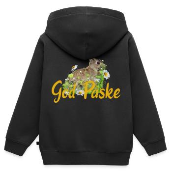 God Paske Frohe Ostern - Kinder Premium Organic Zip Hoodie - Schwarz - Hinten - AI Model Kid Male (0cm)