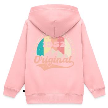 Geburtstagsgeschenk 1952 Frauen | Jahrgang 1952 - Kinder Premium Organic Zip Hoodie - Rosa - Hinten - AI Model Kid Female (0cm)