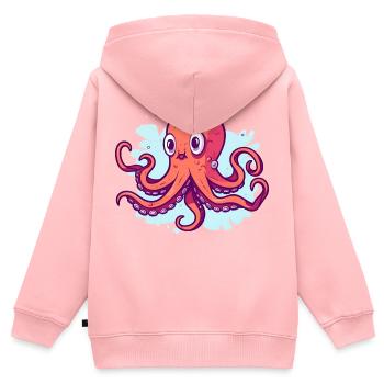 Squid - Kids Premium Organic Zip-up Hoodie - rose - Back - AI Model Kid Female (0cm)