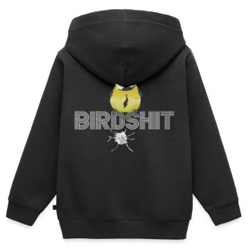 Birdshit großartig - Kinder Premium Organic Zip Hoodie - Schwarz - Hinten - AI Model Kid Male (0cm)