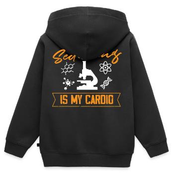 Le sectionnement est mon cardio - Sweat Premium à capuche zippé enfant bio - noir - Dos - AI Model Kid Male (0cm)