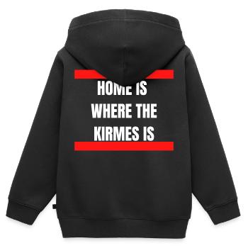 Kirmes - Kinder Premium Organic Zip Hoodie - Schwarz - Hinten - AI Model Kid Male (0cm)