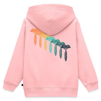 Retro Scout - Kinder Premium Organic Zip Hoodie - Rosa - Hinten - AI Model Kid Female (0cm)