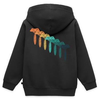 Retro Scout - Kinder Premium Organic Zip Hoodie - Schwarz - Hinten - AI Model Kid Male (0cm)