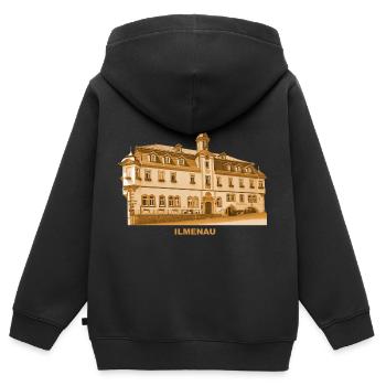 Ilmenau Rathaus Ilm Goethe Thuringen - Sweat Premium à capuche zippé enfant bio - noir - Dos - AI Model Kid Male (0cm)