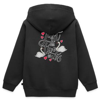 JUSTE CYGNE - Sweat Premium à capuche zippé enfant bio - noir - Dos - AI Model Kid Male (0cm)