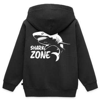 Planche de surf Surfer Sports nautiques - Sweat Premium à capuche zippé enfant bio - noir - Dos - AI Model Kid Male (0cm)