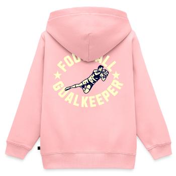 Torhüter: Die letzte Verteidigungslinie - Kinder Premium Organic Zip Hoodie - Rosa - Hinten - AI Model Kid Female (0cm)