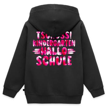 Bye-bye Maternelle Bonjour les diplômés de l’école Kita - Sweat Premium à capuche zippé enfant bio - noir - Dos - AI Model Kid Male (0cm)
