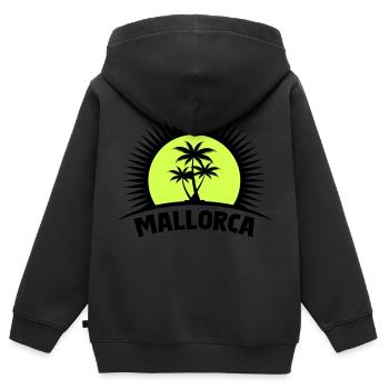 Majorque - Sweat Premium à capuche zippé enfant bio - noir - Dos - AI Model Kid Male (0cm)