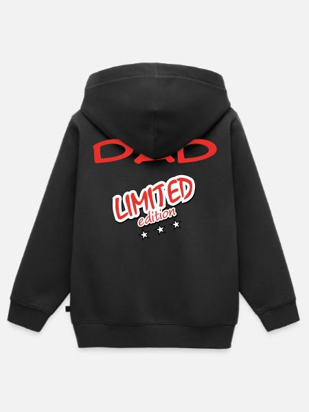 DAD LIMITED EDITION - Sweat Premium à capuche zippé enfant bio - noir