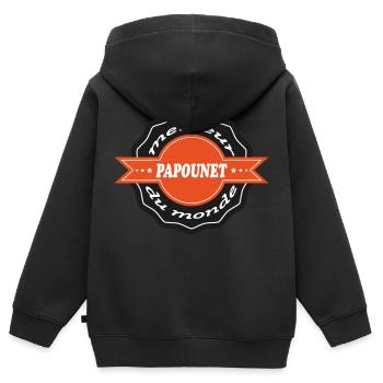Bester Papa - Kinder Premium Organic Zip Hoodie - Schwarz - Hinten - AI Model Kid Male (0cm)