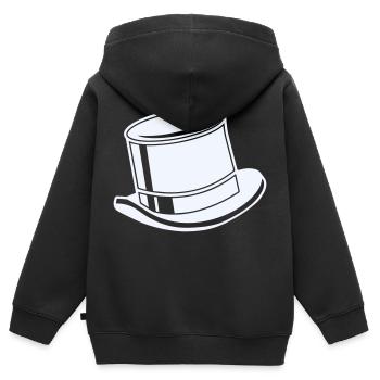 Top Hat - Kids Premium Organic Zip-up Hoodie - black - Back - AI Model Kid Male (0cm)