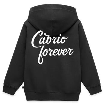 Empreinte cabriolet toujours grand dicton cabriolet - Sweat Premium à capuche zippé enfant bio - noir - Dos - AI Model Kid Male (0cm)