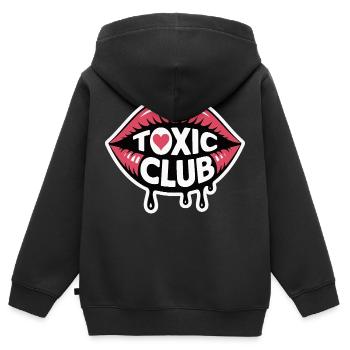 GIFTIGES T-SHIRT - Kinder Premium Organic Zip Hoodie - Schwarz - Hinten - AI Model Kid Male (0cm)