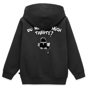 vous m’appelez titi ? - Sweat Premium à capuche zippé enfant bio - noir - Dos - AI Model Kid Male (0cm)