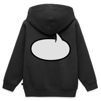 Two-tone comic bubble - Kids Premium Organic Zip-up Hoodie - black - Back - AI Model Kid Male (0cm)