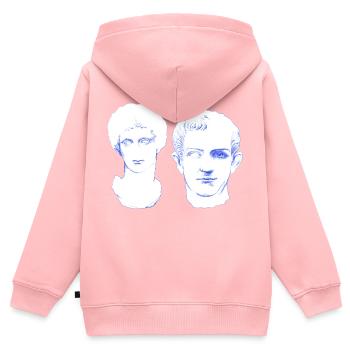 Eternal Love - Liebespaar forever in Marmor - Kinder Premium Organic Zip Hoodie - Rosa - Hinten - AI Model Kid Female (0cm)
