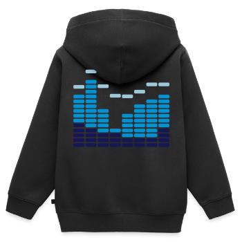 Equalizer blue - Kinder Premium Organic Zip Hoodie - Schwarz - Hinten - AI Model Kid Male (0cm)