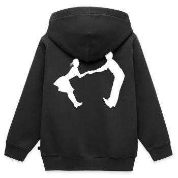 Dancing dance couple music dance music - Kids Premium Organic Zip-up Hoodie - black - Back - AI Model Kid Male (0cm)
