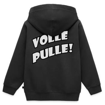Volle Pulle! - Kinder Premium Organic Zip Hoodie - Schwarz - Hinten - AI Model Kid Male (0cm)