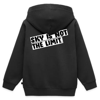 Sky is not the limit - Kinder Premium Organic Zip Hoodie - Schwarz - Hinten - AI Model Kid Male (0cm)