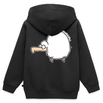 Günther das Schaf' - Premium Longsleeve - Women - Kinder Premium Organic Zip Hoodie - Schwarz - Hinten - AI Model Kid Male (0cm)