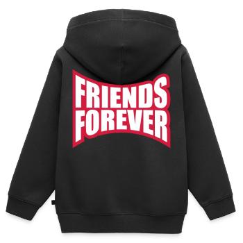 friends forever party infinity team crew friends - Kids Premium Organic Zip-up Hoodie - black - Back - AI Model Kid Male (0cm)