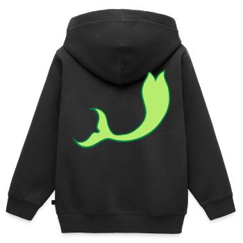 fin mermaid mermaid fish bottom part s - Kids Premium Organic Zip-up Hoodie - black - Back - AI Model Kid Male (0cm)