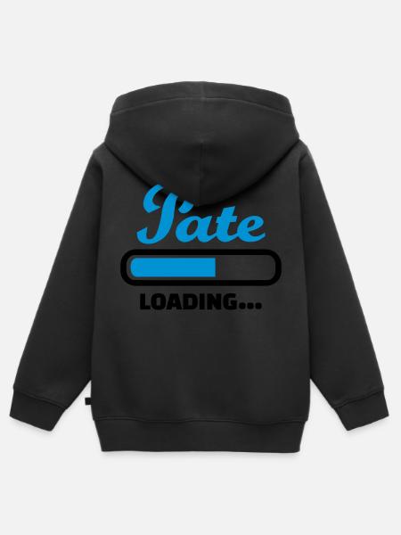 Pate - Kinder Premium Organic Zip Hoodie - Schwarz