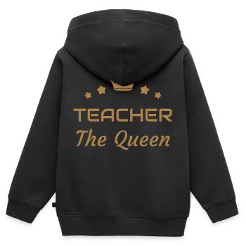 Lehrer / Professor / Schule / Lehrerin / Kind - Kinder Premium Organic Zip Hoodie - Schwarz - Hinten - AI Model Kid Male (0cm)